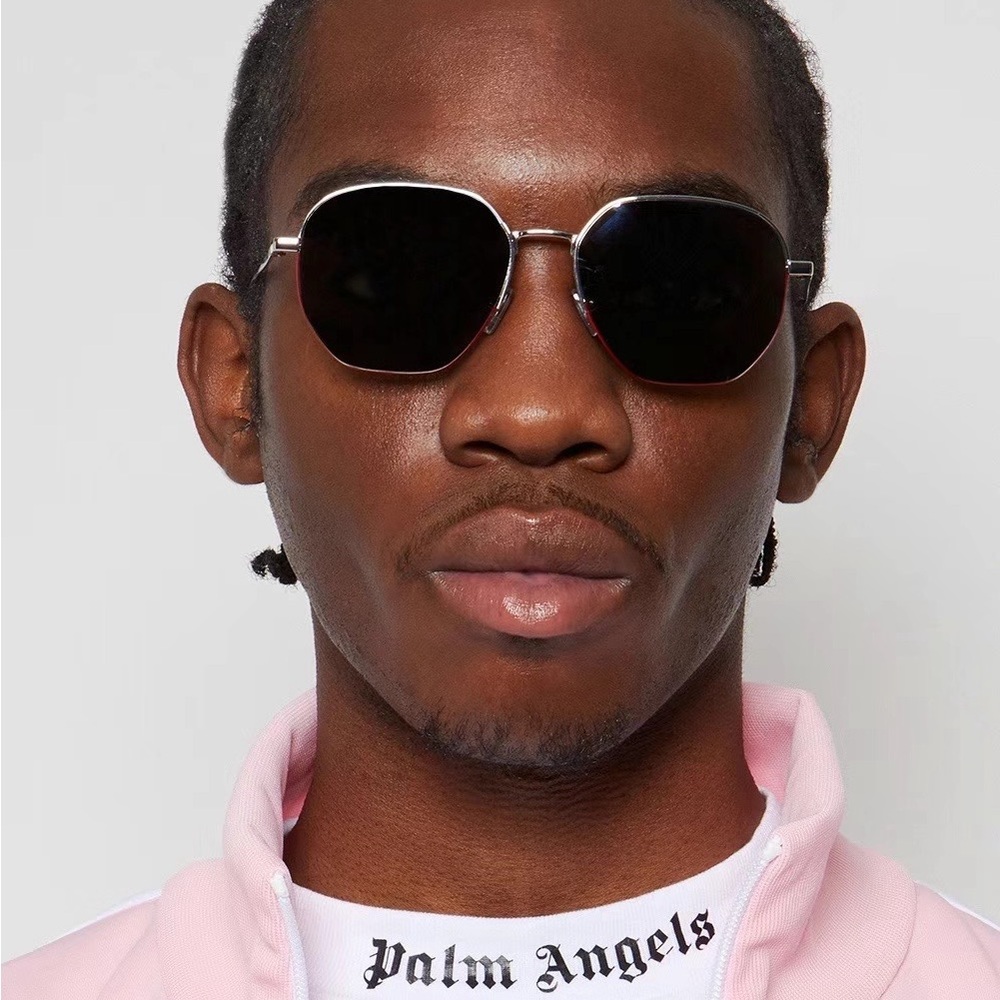 Fendi Metallic Silver Geometric Sunglasses